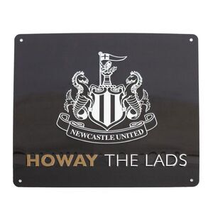 Newcastle United FC Howay The Lads Tunnel Sign / Black/White
